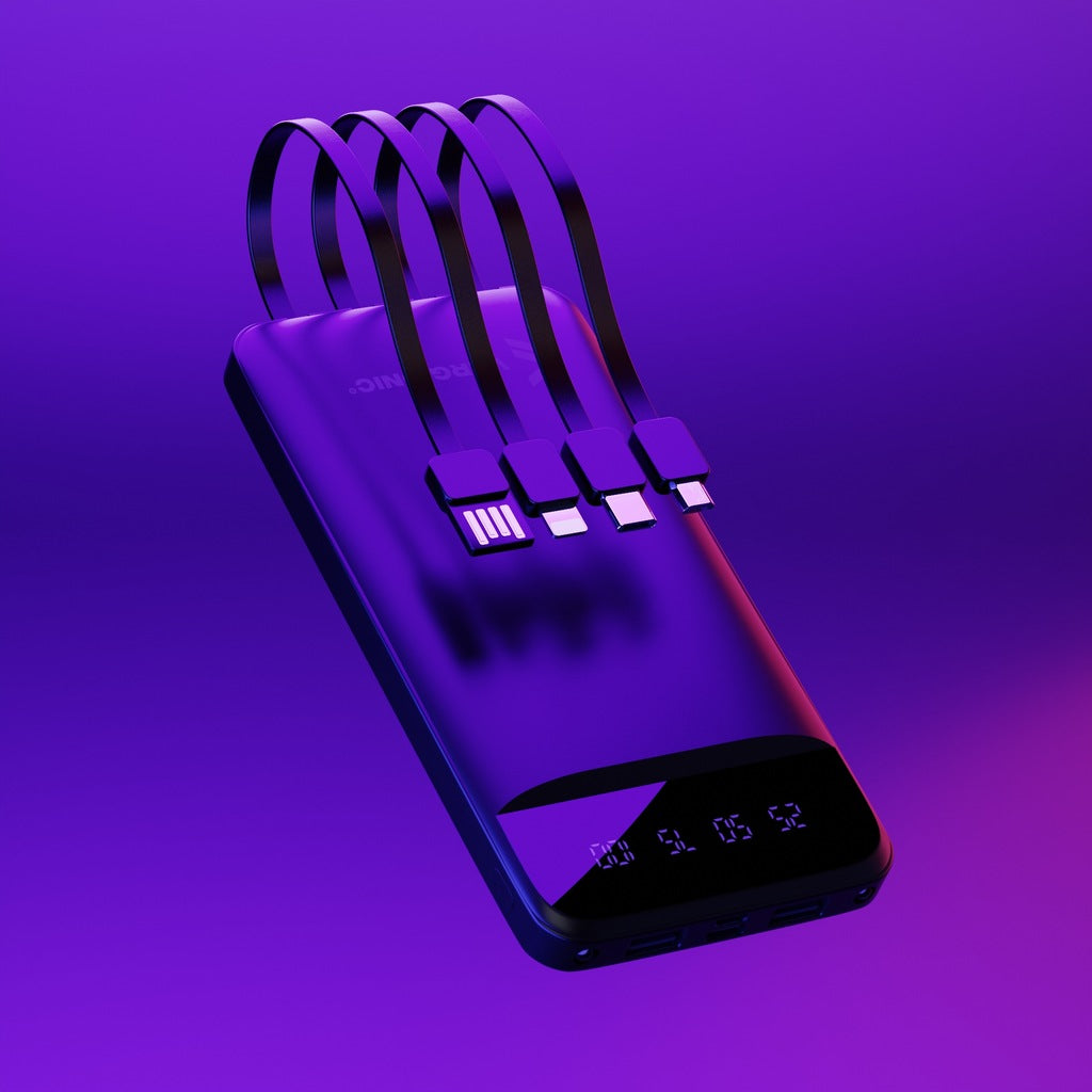 PowerBank Mały 10000mAh 2x USB-A 1x USB-C + micro