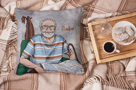 Poduszka na dzień Dziadka - Kochanemu Dziadkowi Prezent na Dzień Dziadka