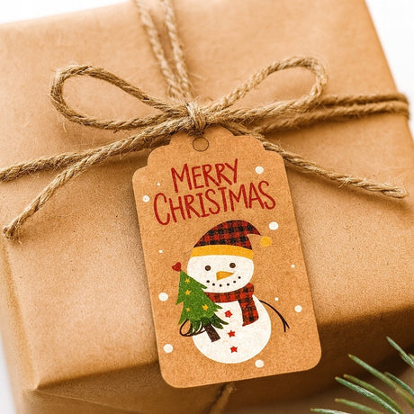 Papierowe winietki świąteczne z motywem kratki 50szt.