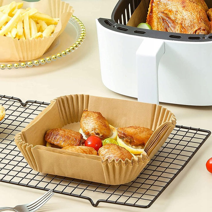 Papierowe wkłady do frytkownicy beztłuszczowej kraft 100szt