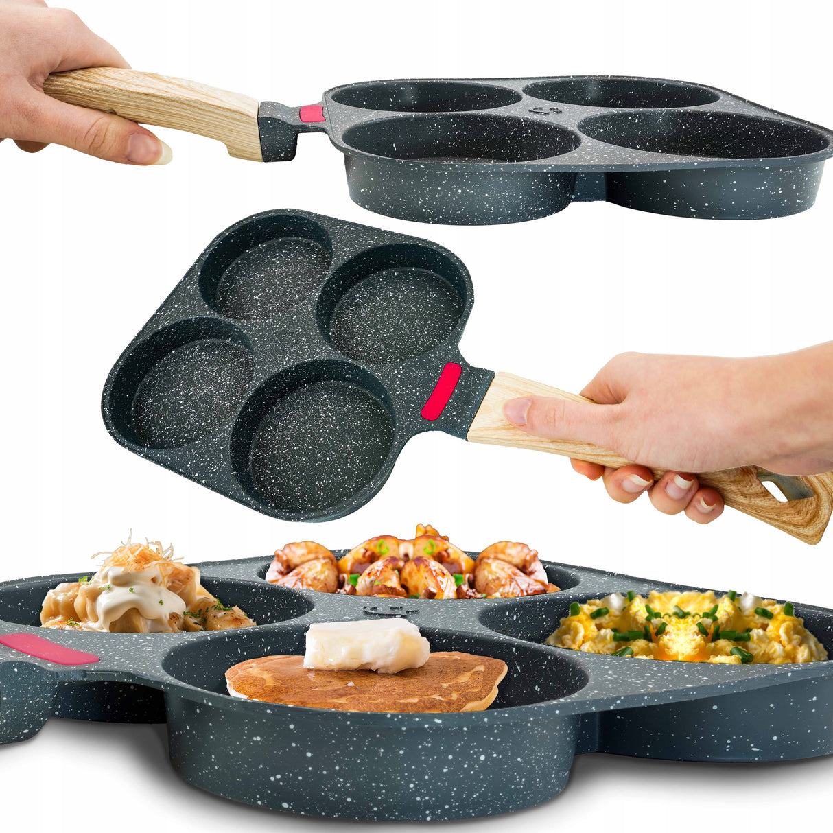 Patelnia do smażenia jajek 4-komorowa