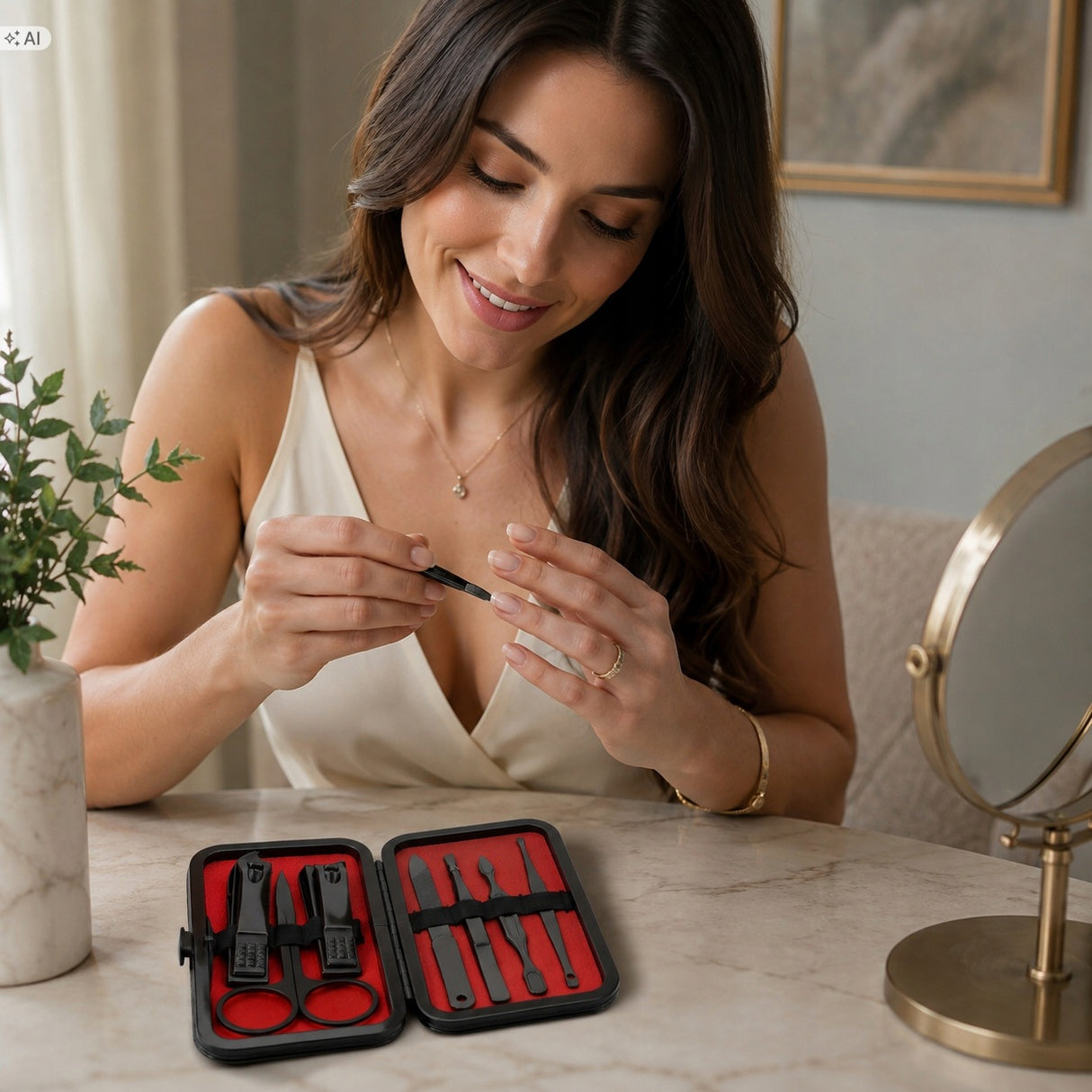 Podróżny zestaw do manicure i pedicure