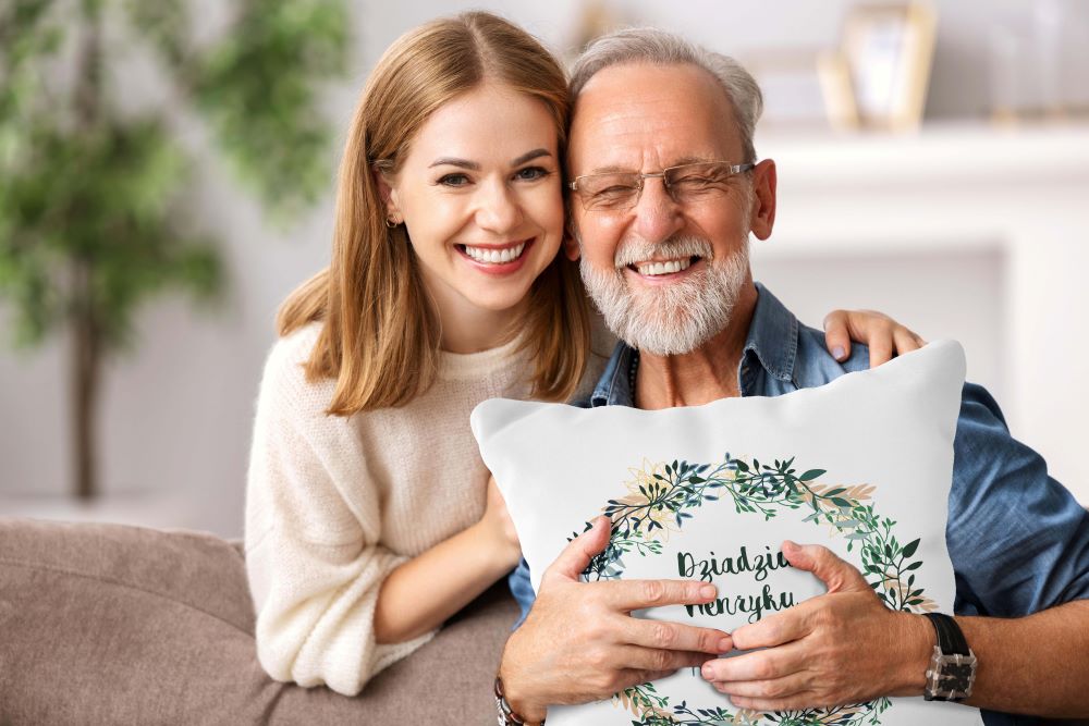 Zestaw personalizowany Torba Bawełniana,Kubek,Poduszka Dziadku jesteś Najlepszy+Imię Prezent na Dzień Dziadka