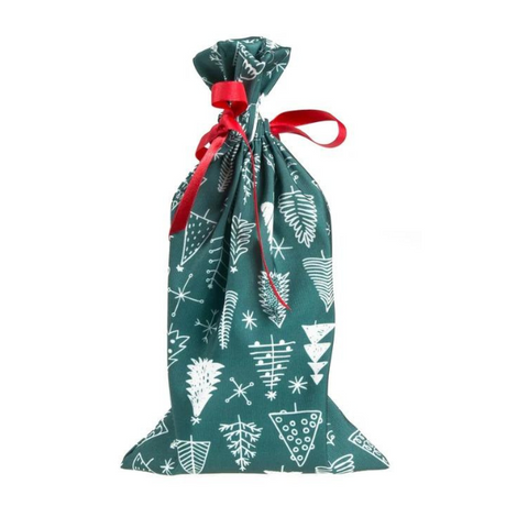 Woreczek poliestrowy 20x35cm Choinki białe