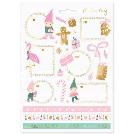 Naklejki świąteczne Skrzaty 26szt.