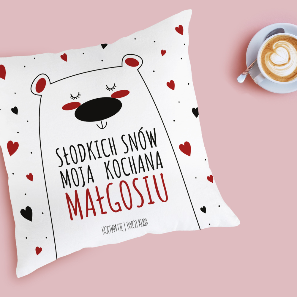 Prezent na walentynki - poduszka MIŚ