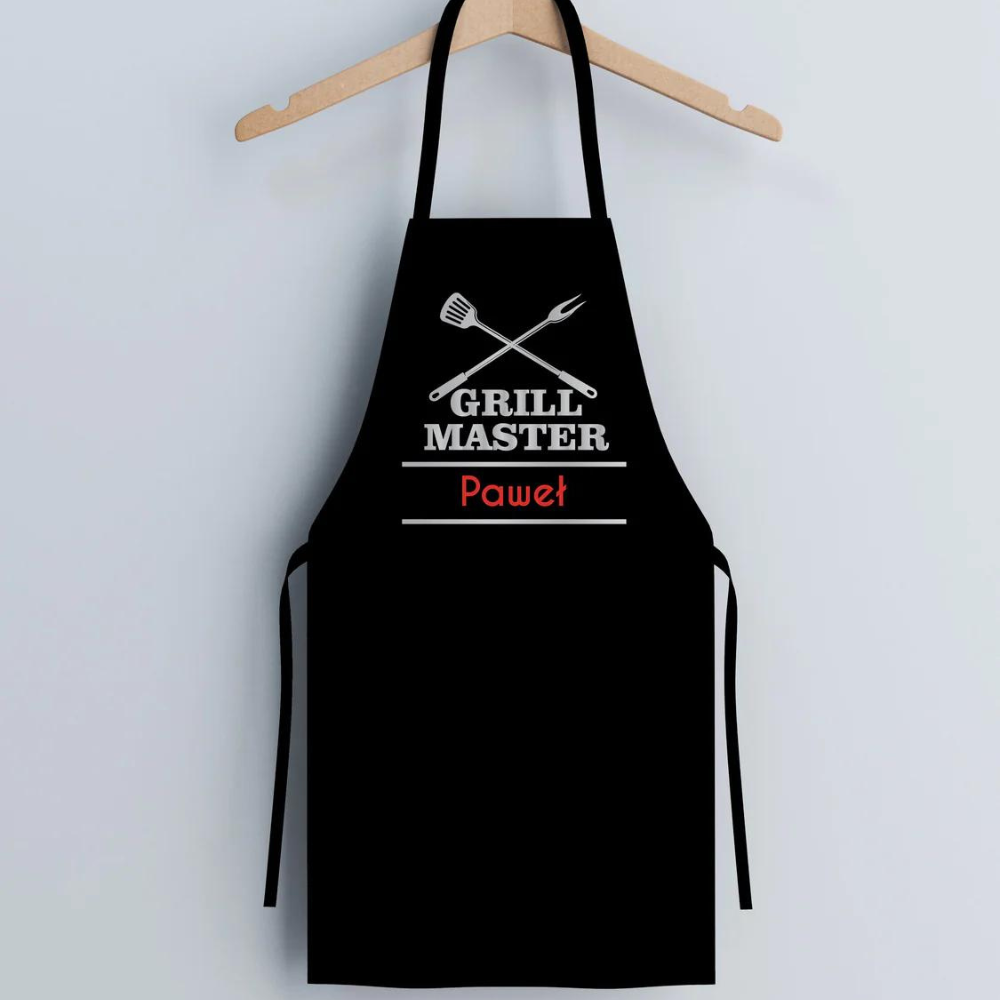 Fartuch kuchenny bawełniany GRILL MASTER + IMIĘ