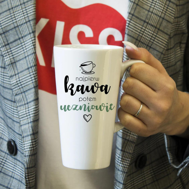 Prezent na dzień nauczyciela KUBEK LATTE NAJPIERW KAWA
