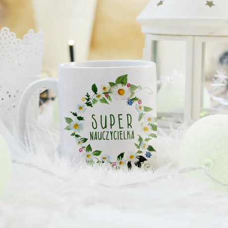 Prezent na dzień nauczyciela KUBEK SUPER NAUCZYCIELKA