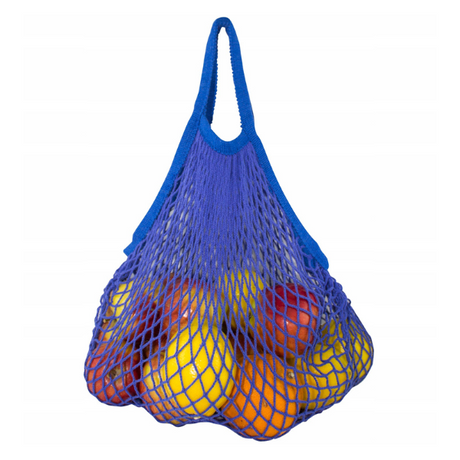 Worek z siatki bawełnianej ,,PARYŻANKA" NIEBIESKA