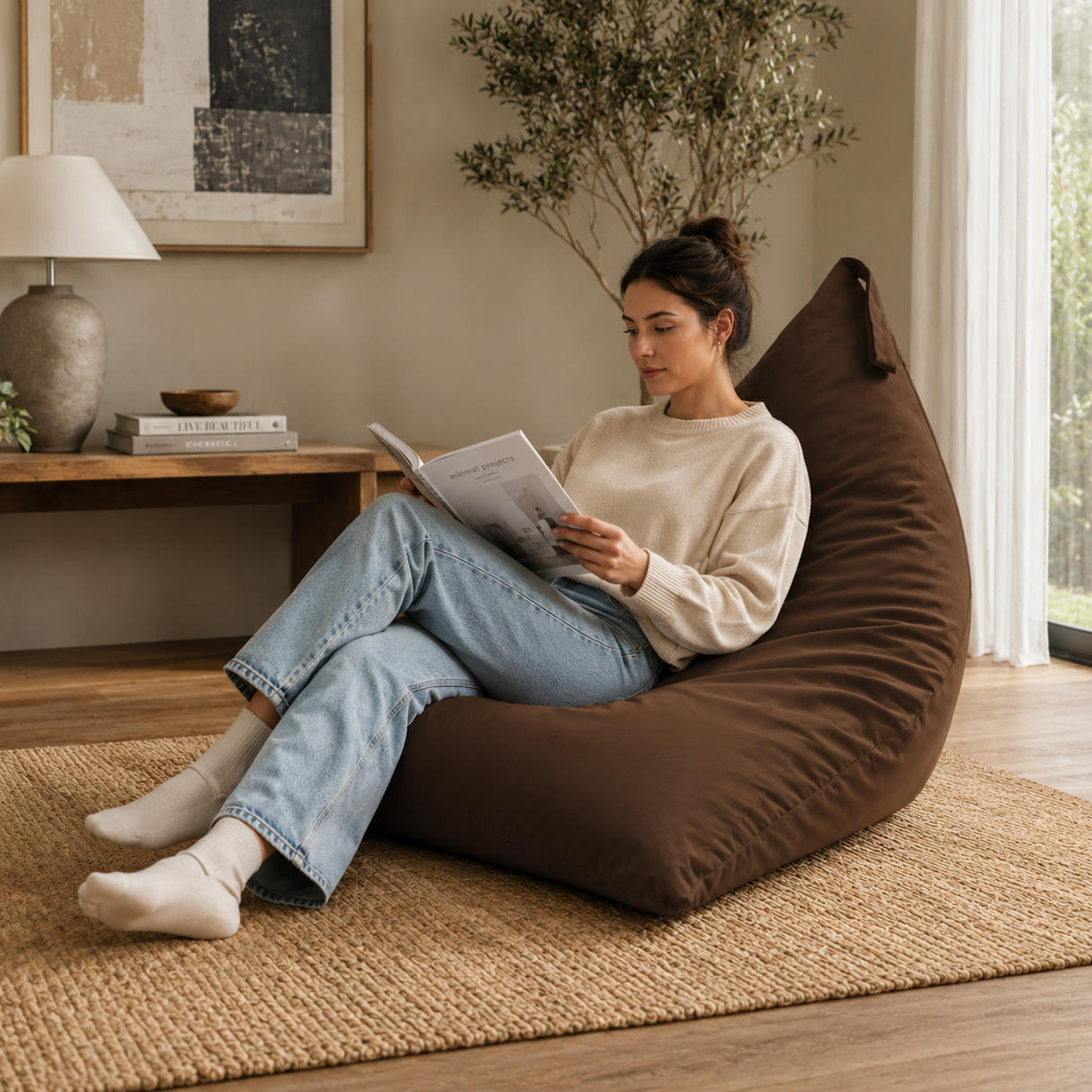 Pufa Pillow XL OXFORD Jednokolorowa