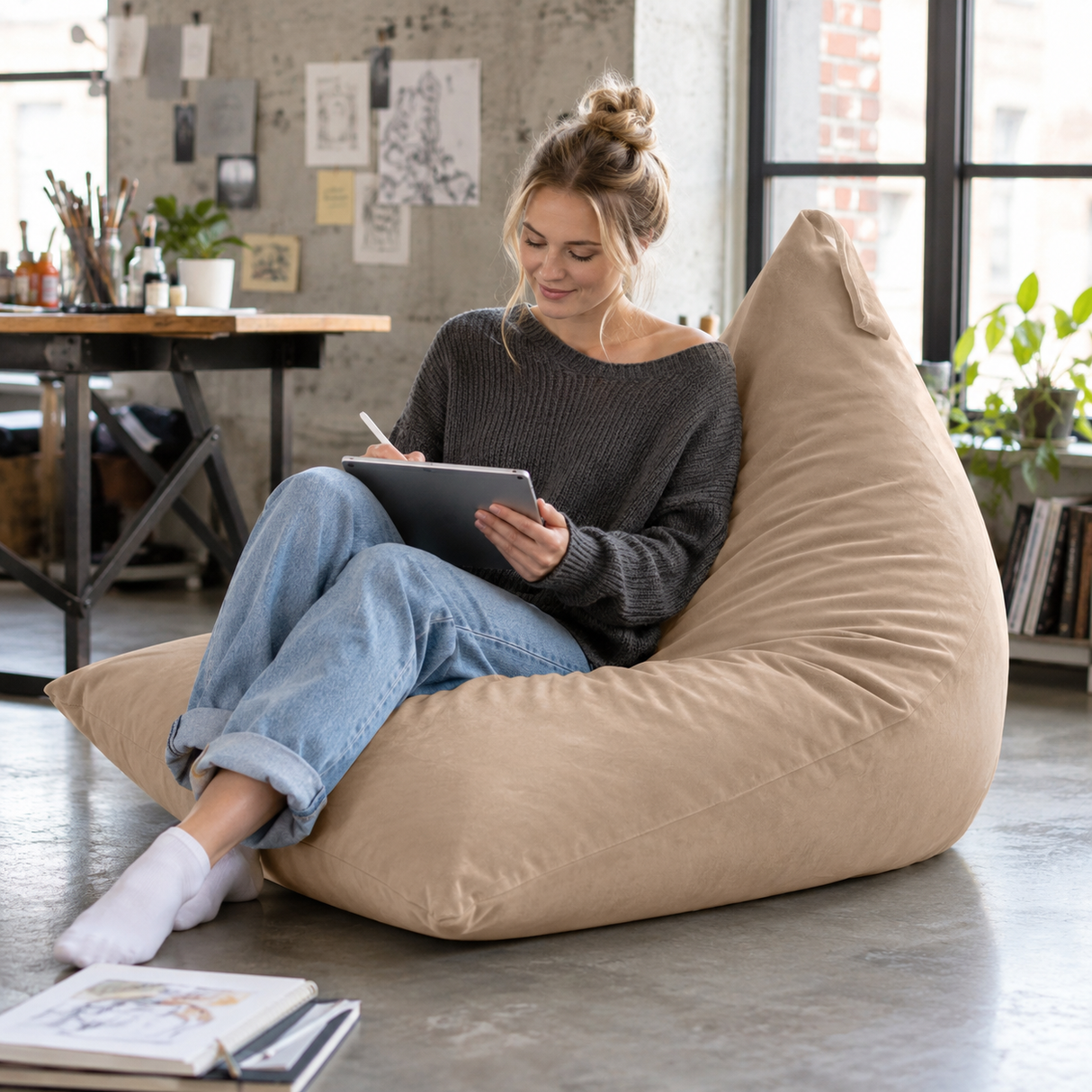 Pufa Pillow XL Velvet Jednokolorowa