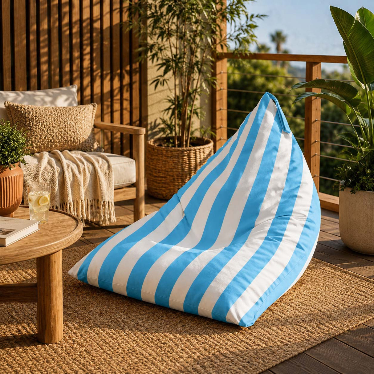Pufa Pillow XL OXFORD Paski Kolorowe