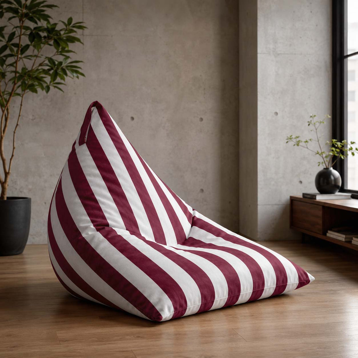 Pufa Pillow XL VELVET Paski Kolorowe