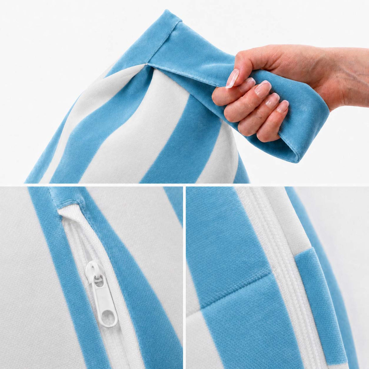 Pufa Pillow XL VELVET Paski Kolorowe