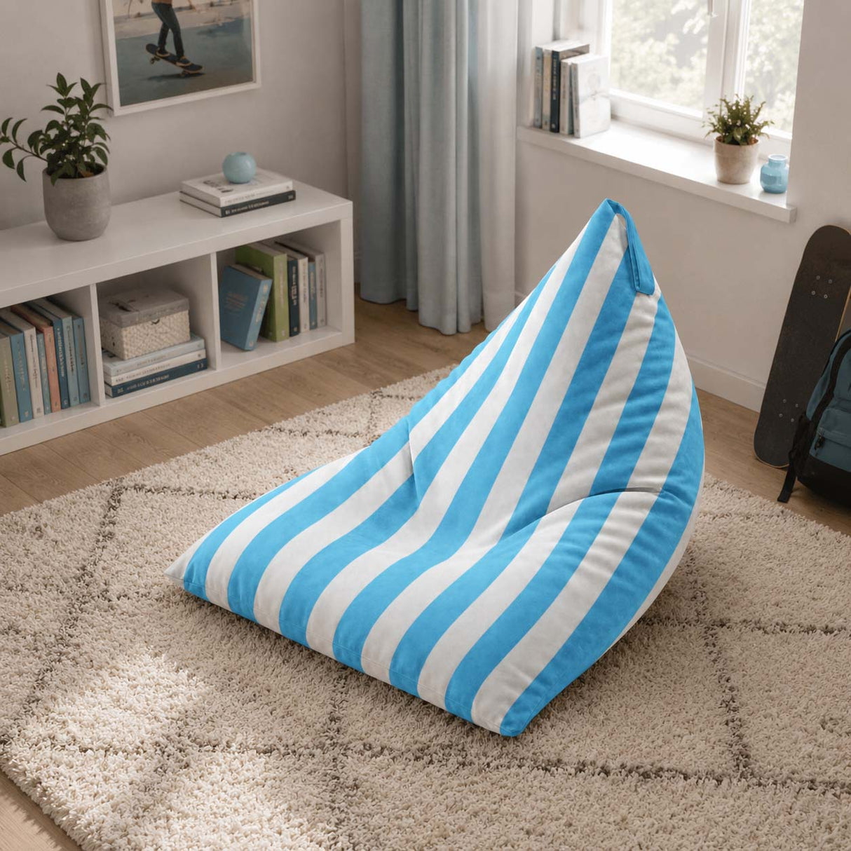 Pufa Pillow XL VELVET Paski Kolorowe