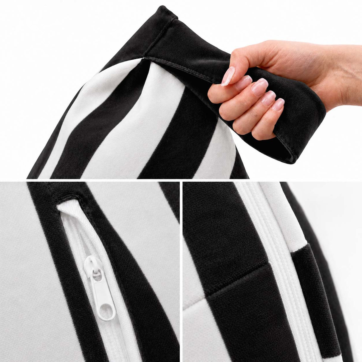Pufa Pillow XL VELVET Paski Kolorowe