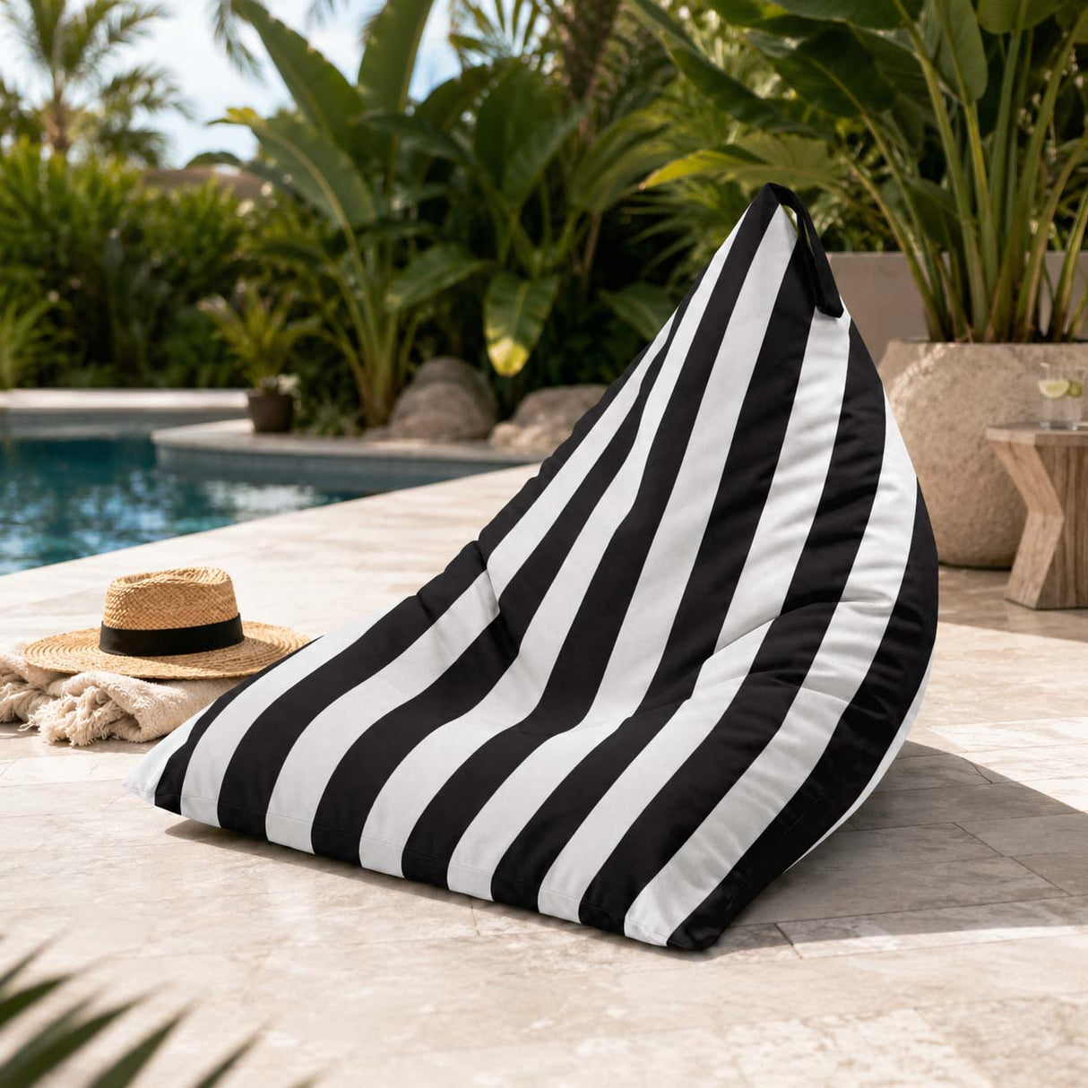 Pufa Pillow XL OXFORD Paski Kolorowe