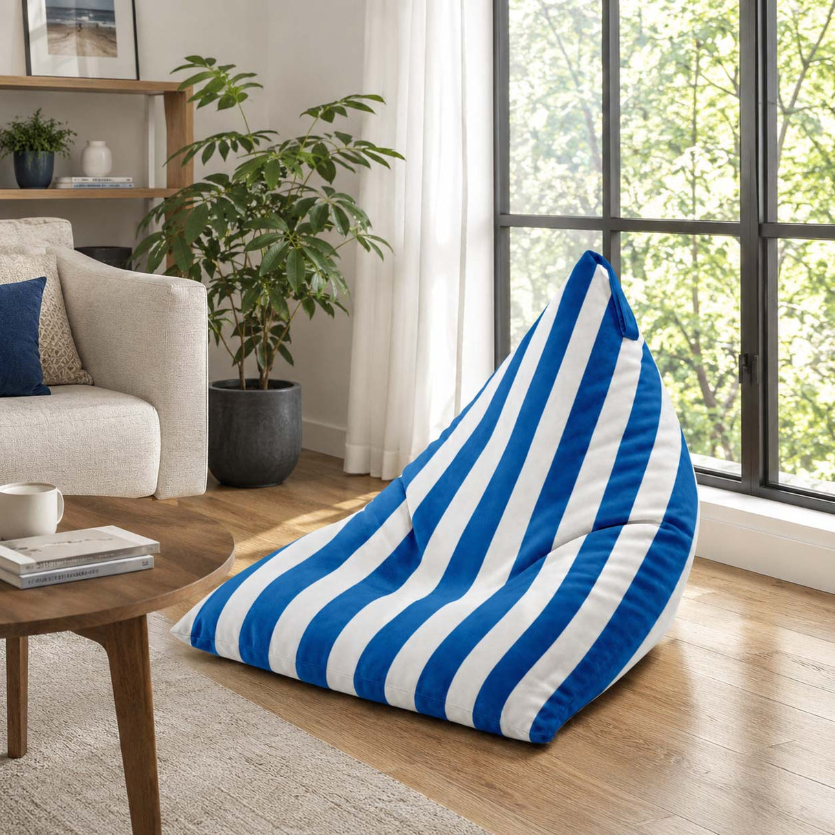 Pufa Pillow XL VELVET Paski Kolorowe