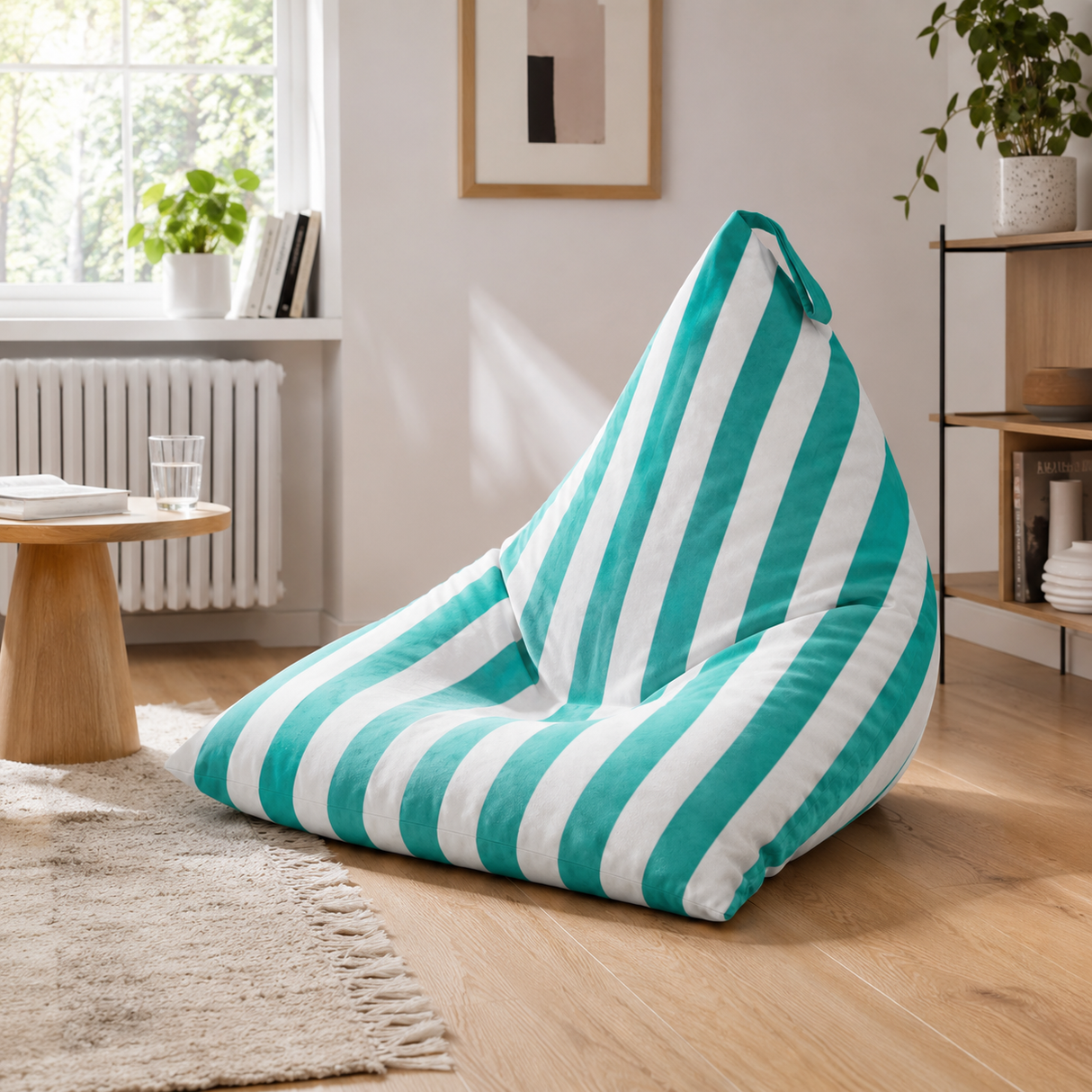 Pufa Pillow XL VELVET Paski Kolorowe