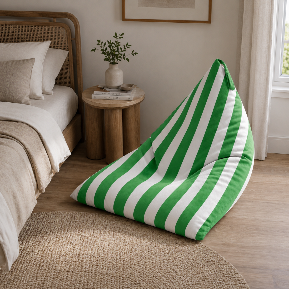Pufa Pillow XL VELVET Paski Kolorowe