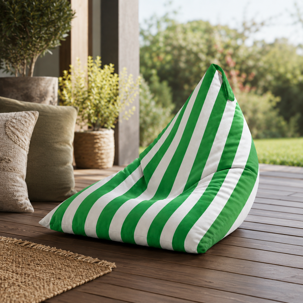 Pufa Pillow XL VELVET Paski Kolorowe