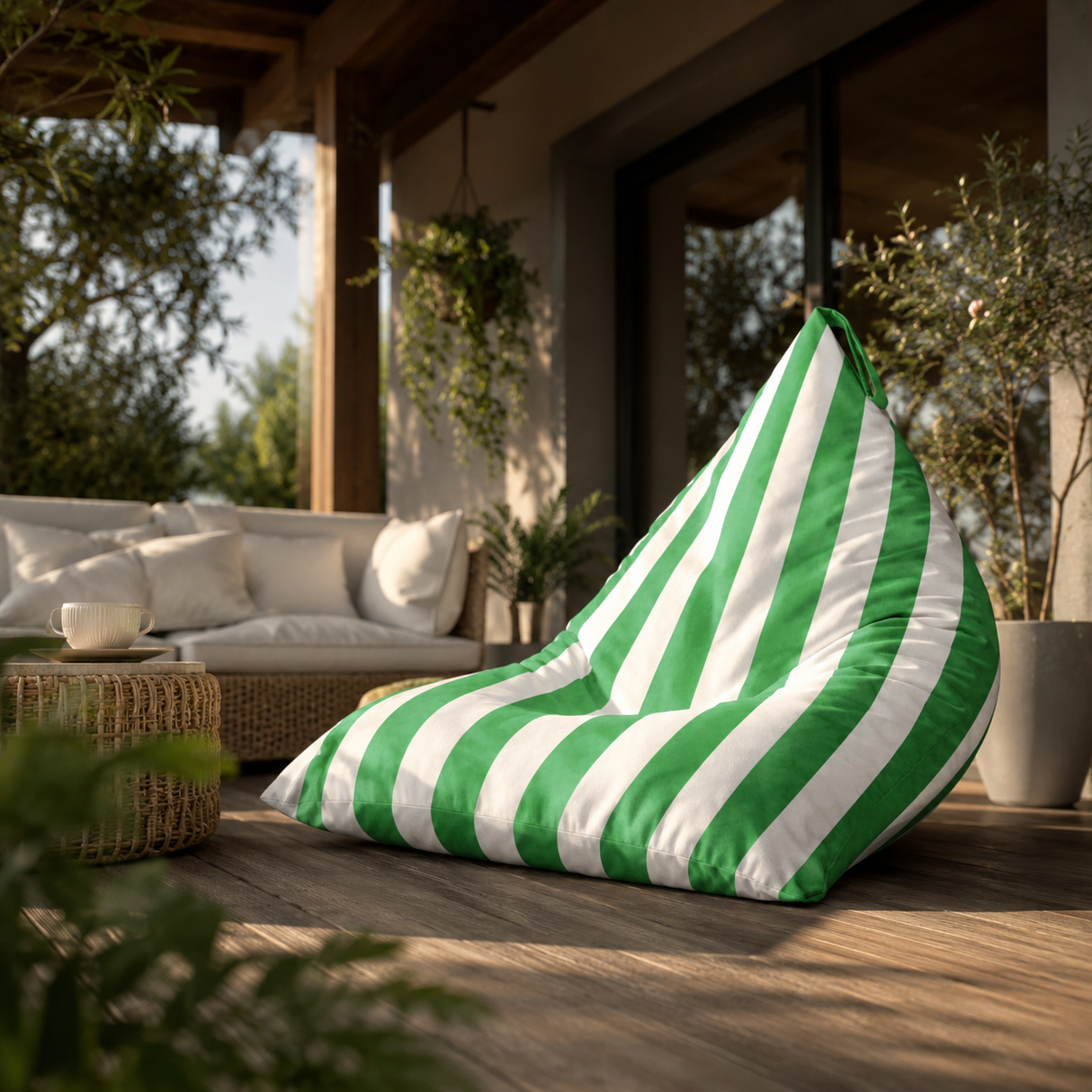 Pufa Pillow XL OXFORD Paski Kolorowe