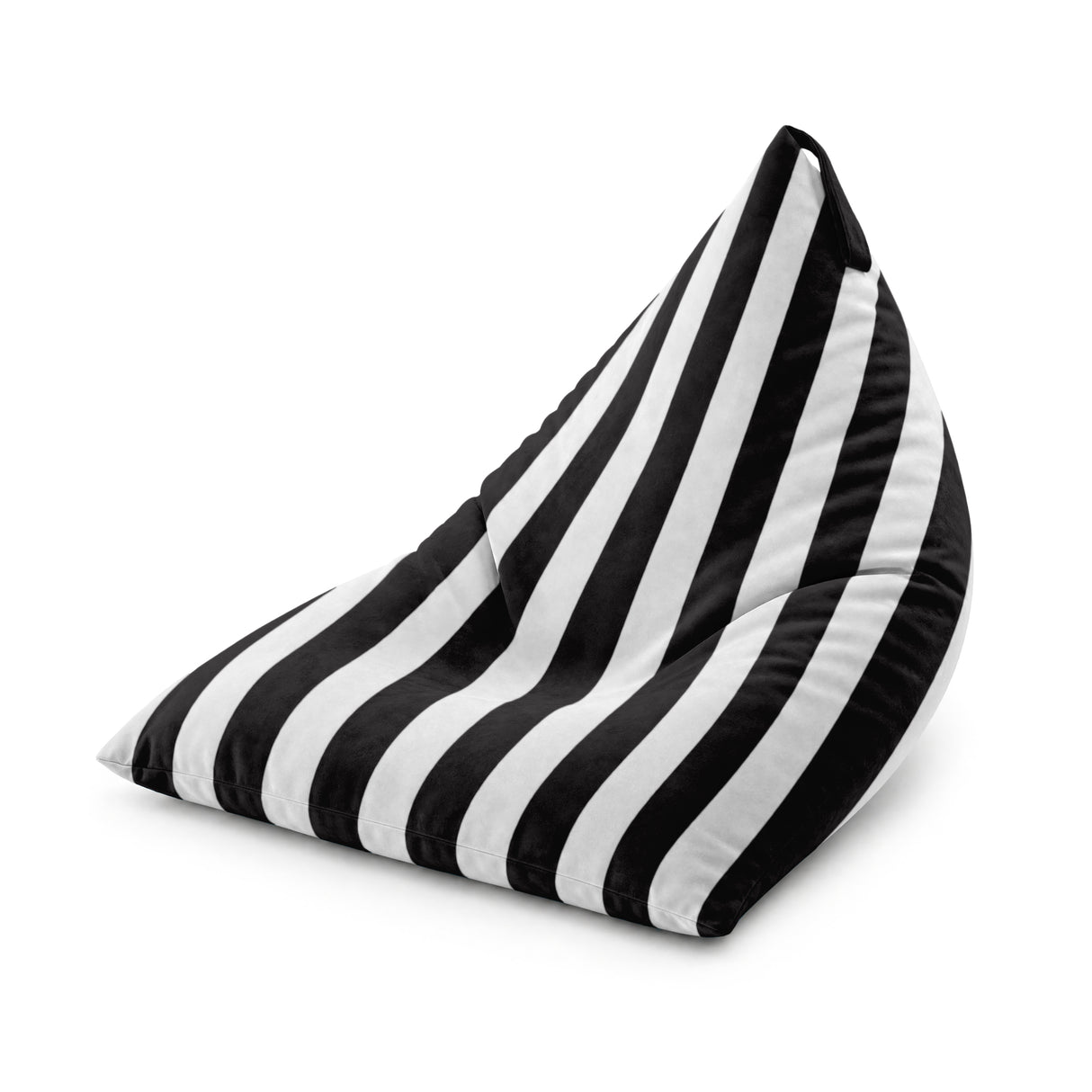 Pufa Pillow XL VELVET Paski Kolorowe Czarny