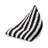 Pufa Pillow XL OXFORD Paski Kolorowe Czarny