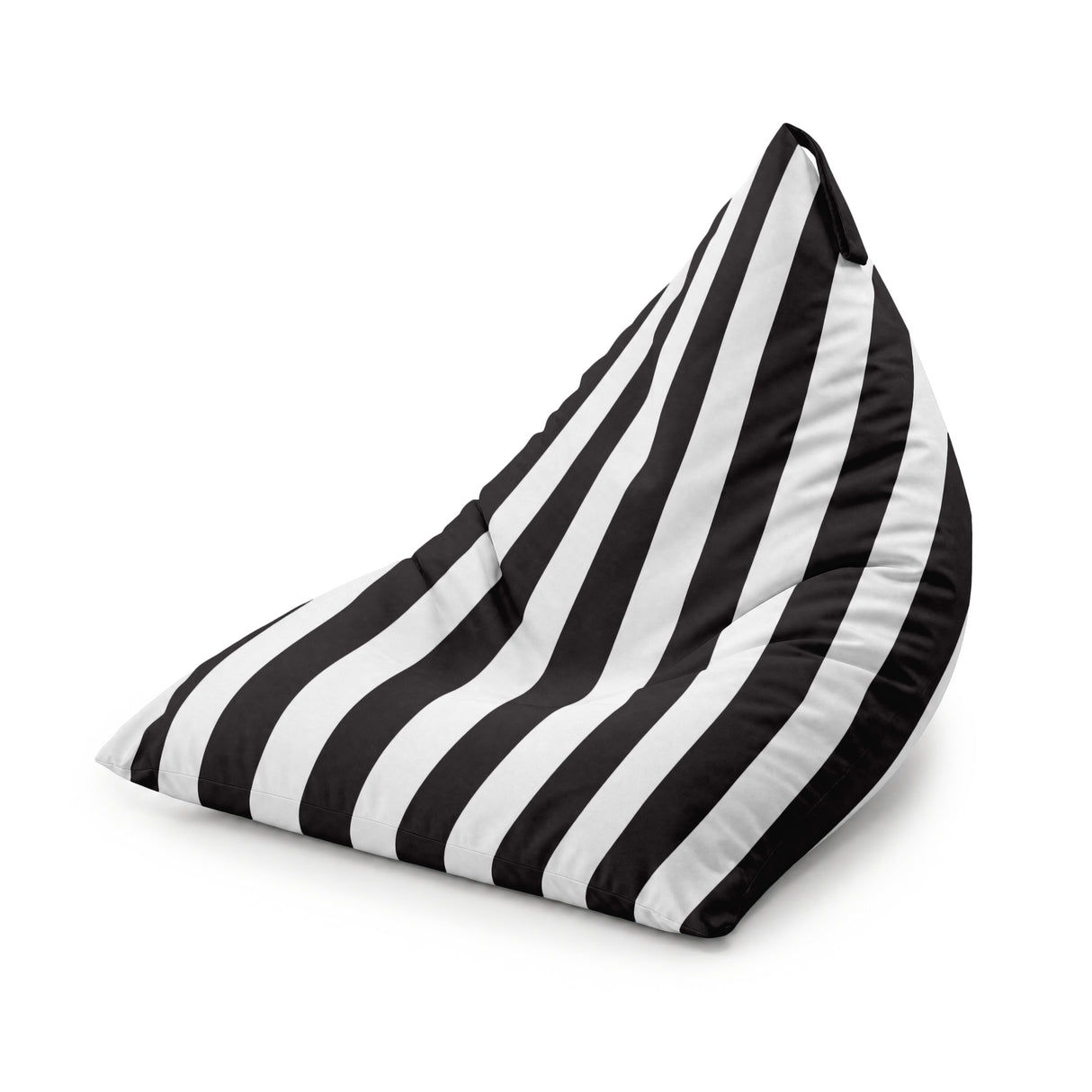 Pufa Pillow XL OXFORD Paski Kolorowe Czarny