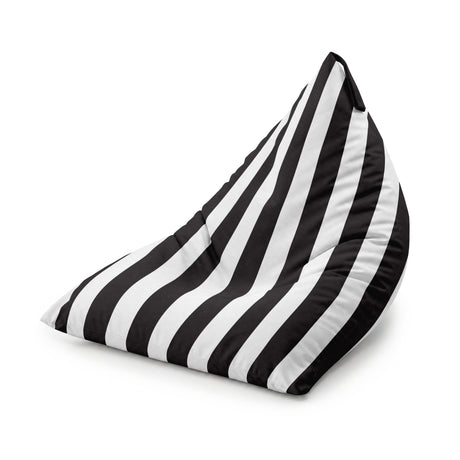 Pufa Pillow XL OXFORD Paski Kolorowe Czarny