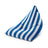Pufa Pillow XL VELVET Paski Kolorowe Granatowy