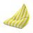 Pufa Pillow XL VELVET Paski Kolorowe Żółty