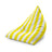 Pufa Pillow XL OXFORD Paski Kolorowe Żółty