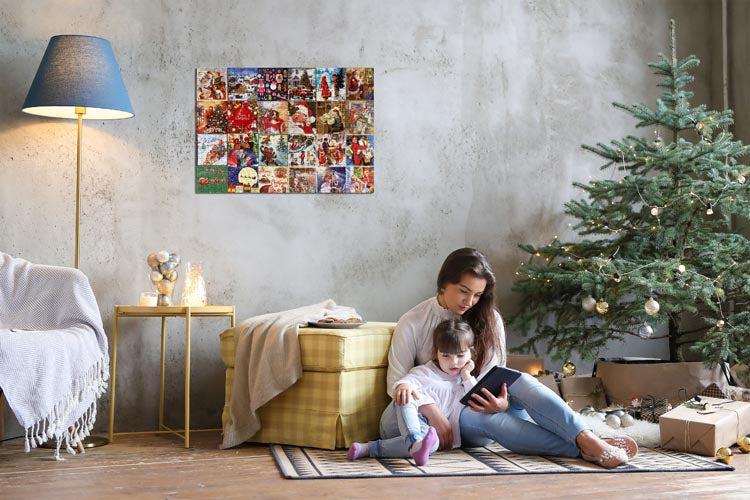 Kalendarz Adwentowy Puzzle – 24 Różne Obrazki Świąteczne