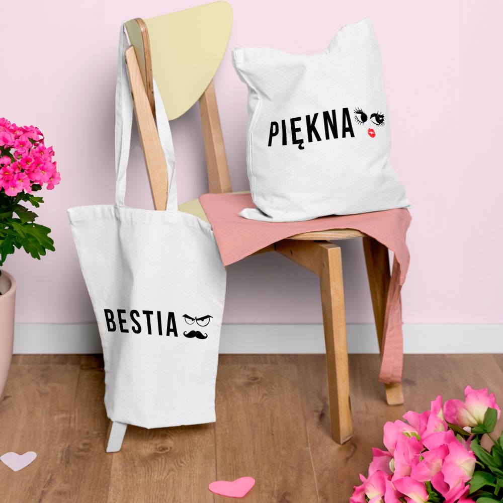 Prezent na Walentynki - Torby bawełniane dla par