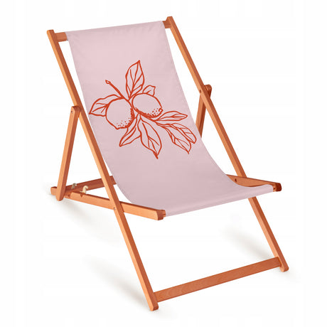 Leżak drewniany LEMON RED - Pomarańczowy Stelaż