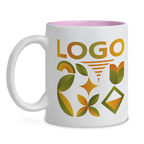 Kubek 330ml z własnym nadrukiem RÓŻNE KOLORY Różowy