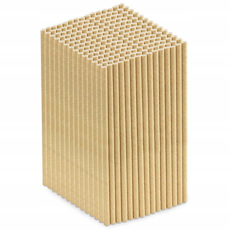Słomki Papierowe Grube Brązowe 20cm 200 szt.
