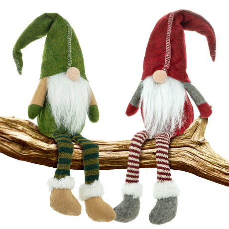 Gnom świąteczny Zielony Czerwony 49cm