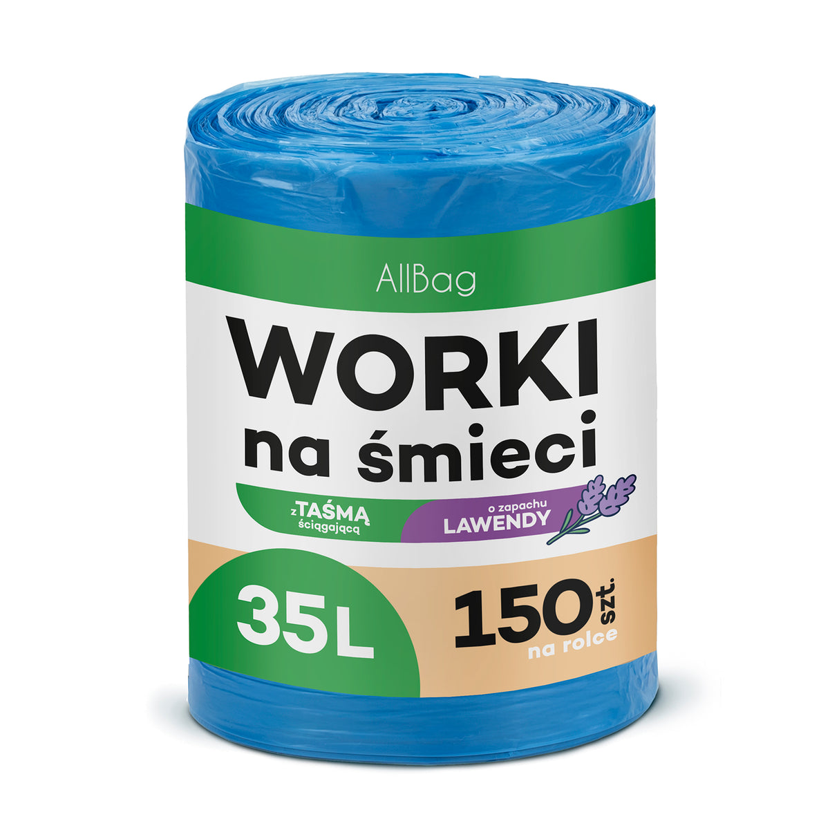 Uniwersalne worki na śmieci o zapachu Lawendy 35L