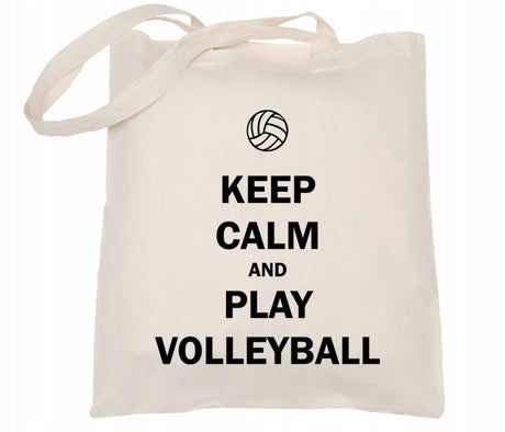 Bawełniana Torba Keep Calm and Play Volleyball Ecru 380x420mm