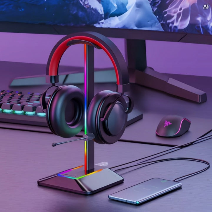 Stojak na słuchawki gamingowe RGB LED