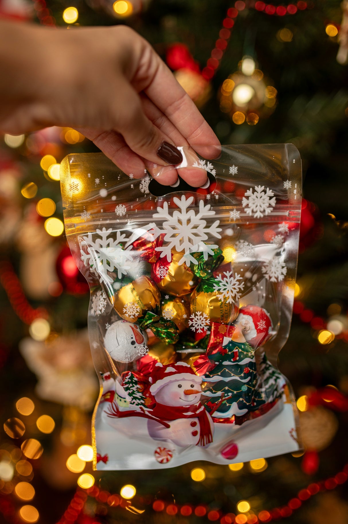 Woreczki celofanowe z zamknięciem Bałwan