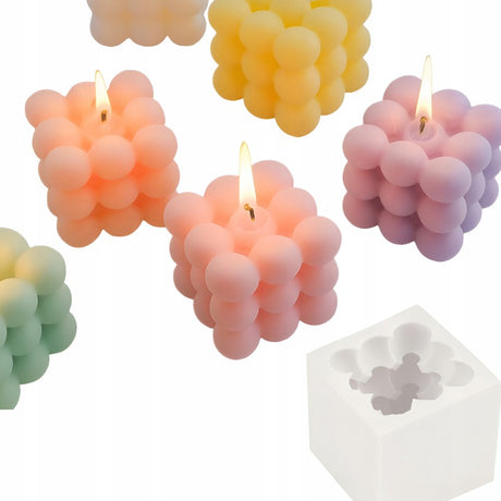 Silikonowa forma do świec bubble cube