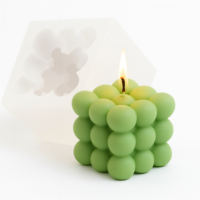 Silikonowa forma do świec bubble cube