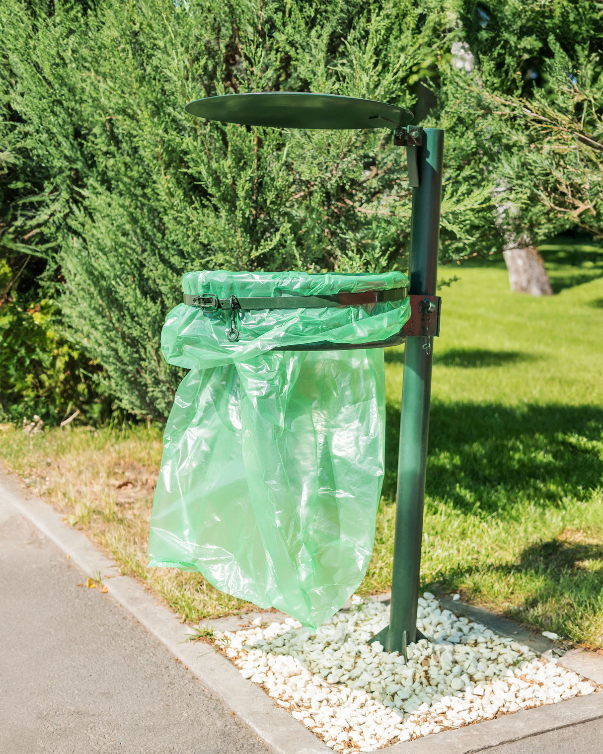 Zielone worki na śmieci z recyklingu 120 L