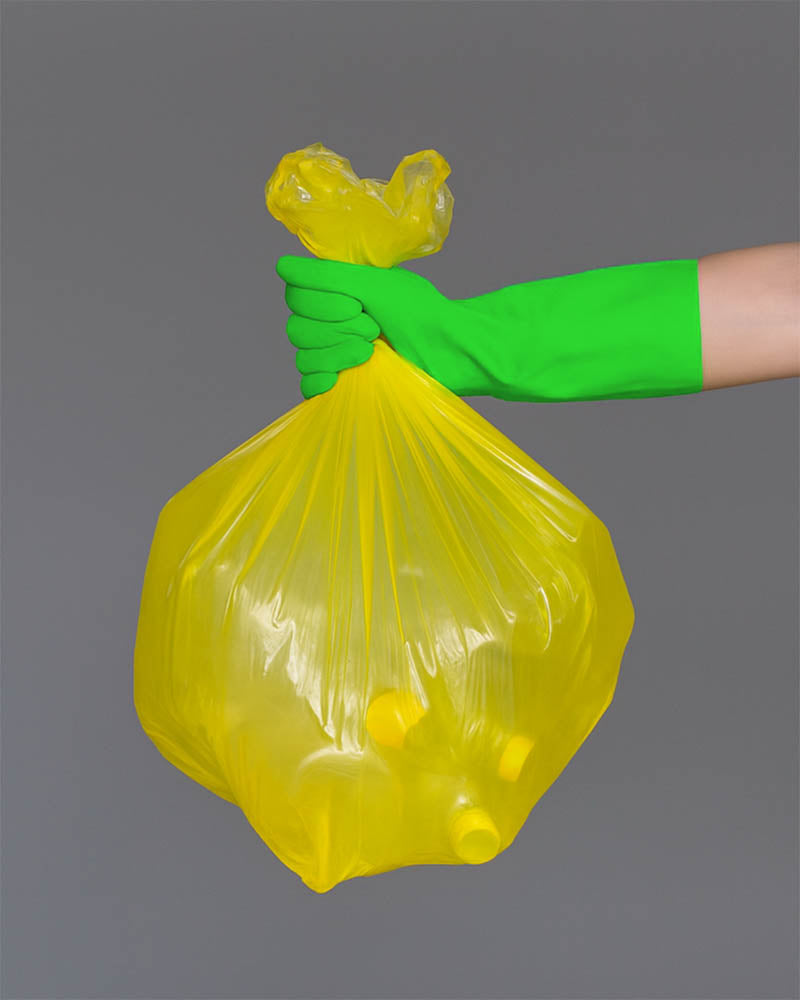 Żółte worki na śmieci z recyklingu 35 L