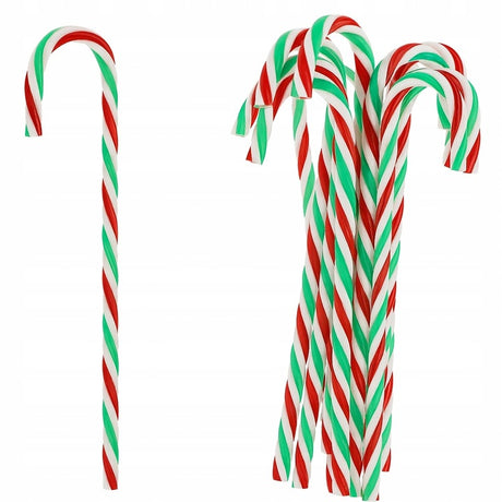 Świąteczne laski na choinkę Czerwono-biało-zielone 6 szt.