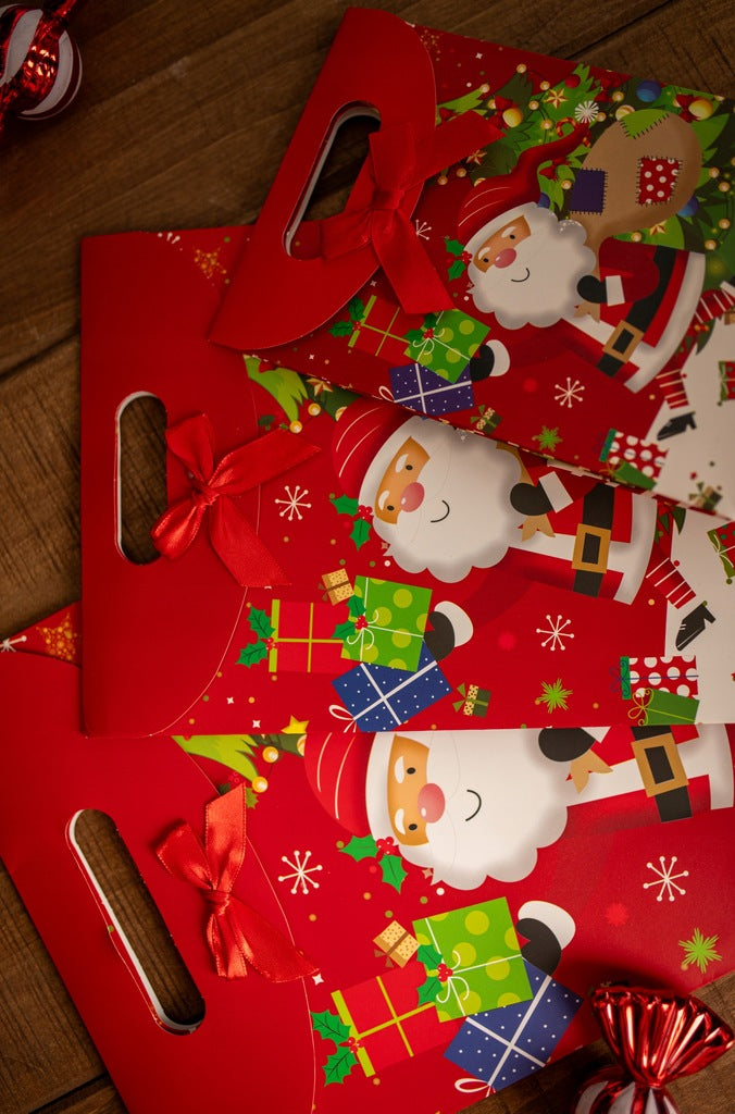 Świąteczne torebki papierowe Mikołaj 3szt.